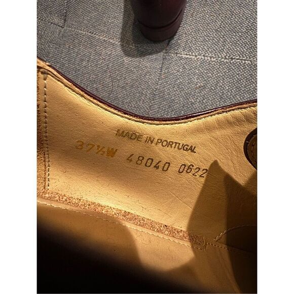 THE OFFICE OF ANGELA SCOTT Ms. Jane Burgundy Leather Women's Kiltie Oxford. 37.5 - Picture 5 of 8